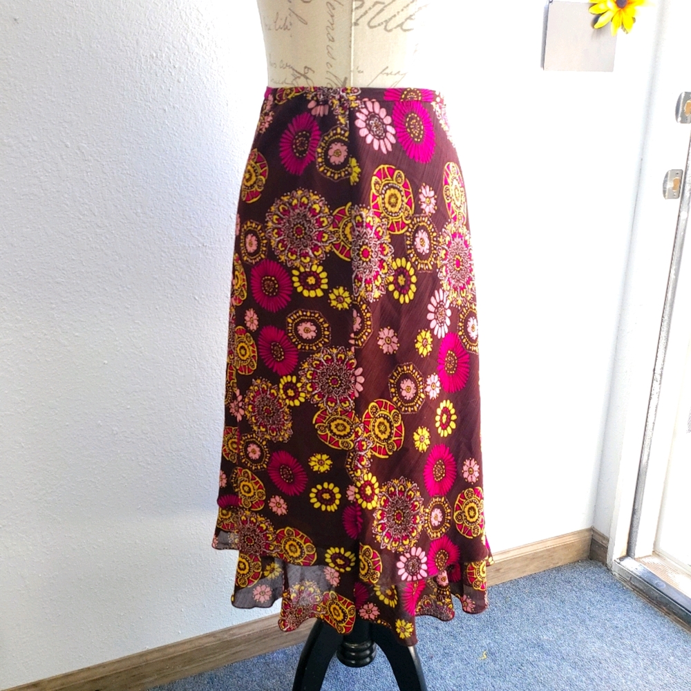MICHELE MICHELE Retro Floral Skirt